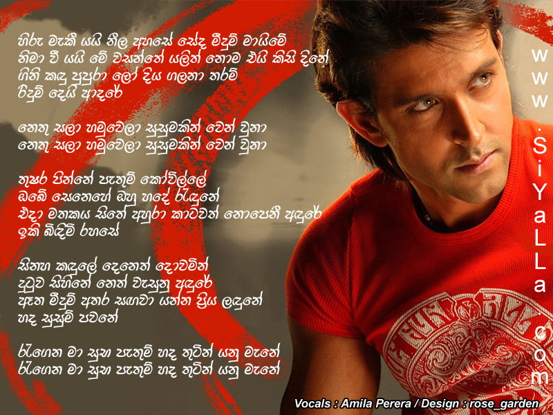 Hiru Maki Yai Nila Ahase Song Lyrics by Amila Perera