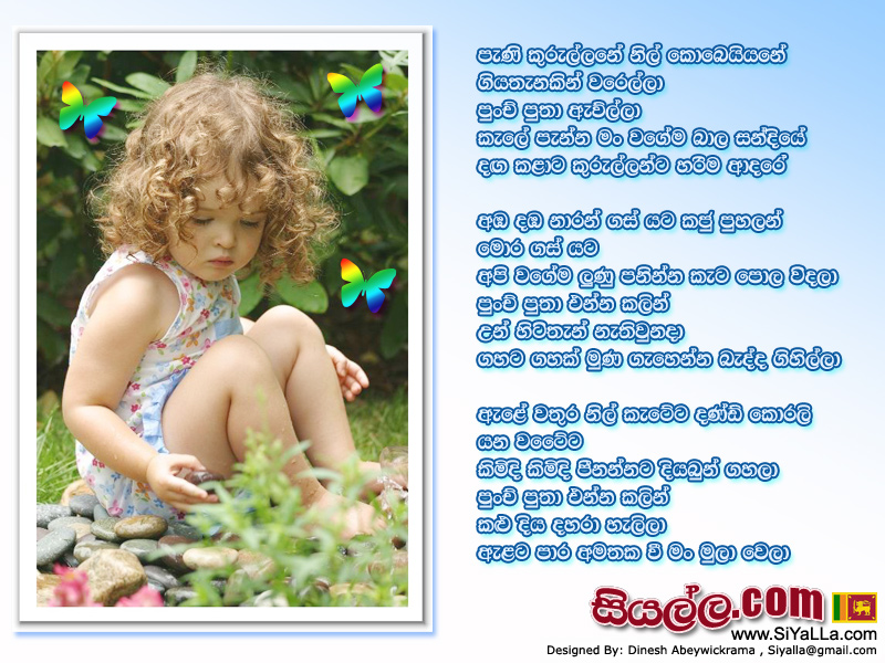 Pani Kurullane Nil Kobeiyane Song Lyrics by Milton Mallawaarachchi