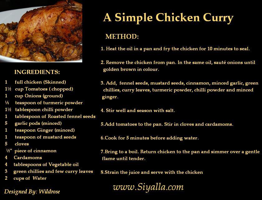 A Simple Chicken Curry Recipe