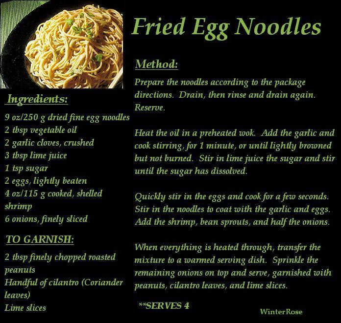 Fried Egg Noodles Recipe