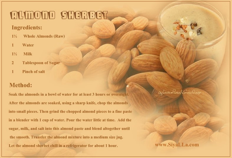 Almond Sherbert Recipe