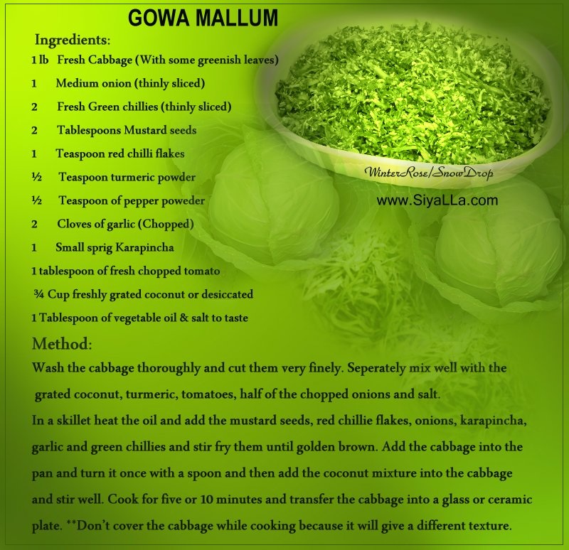 Gowa Mallum Recipe