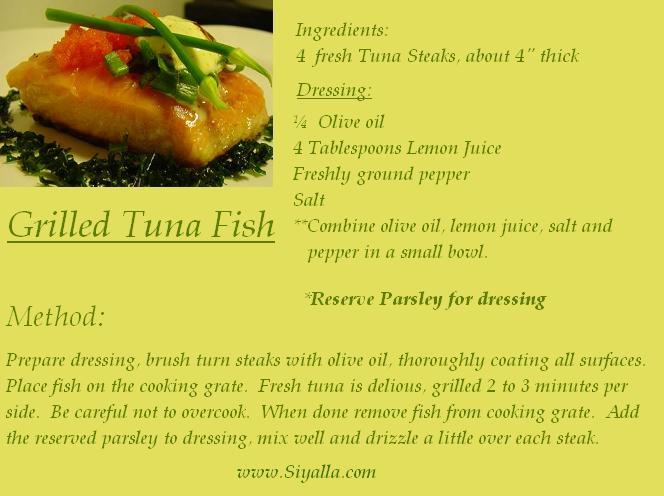 Grilled Tuna Fish Recipe