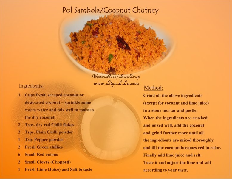 Pol Sambola Recipe